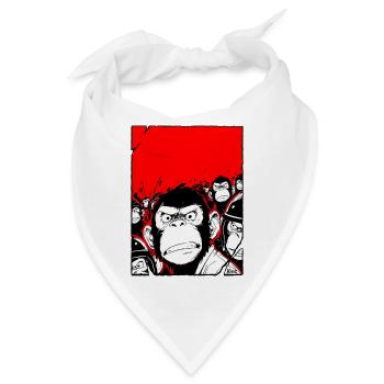 Affen Rebellion  - Bandana - Weiß - Vorne