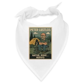 Peter Lustlos Natur Camping Design - Bandana - Weiß - Vorne