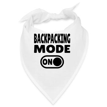 Backpacking Mode ON Abenteuer und Reise Lifestyle - Bandana - Weiß - Vorne