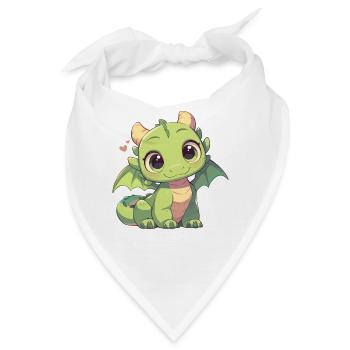 Drachen Drache - Bandana - Weiß - Vorne