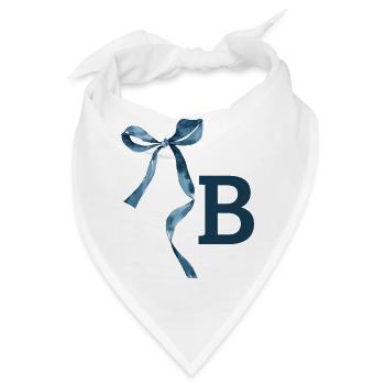 Monogramm b Geschenkidee - Bandana - Weiß - Vorne