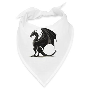 Drachen Drache - Bandana - Weiß - Vorne