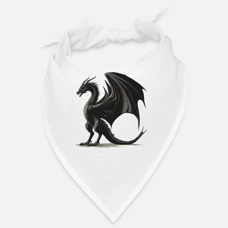 Drachen Drache - Bandana - Weiß