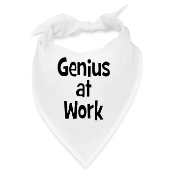 Genius at Work - Genie bei der Arbeit - Bandana - Weiß - Vorne