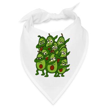 Dabbing Tanzende Avocados  - Bandana - Weiß - Vorne