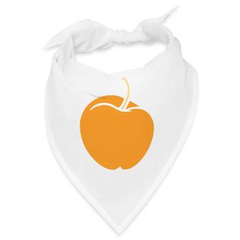Minimalistische Abkürzung für Nektarine in Pfirsich - Bandana - Weiß - Vorne