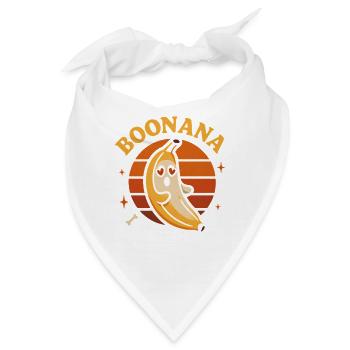 Lustige Banana mit Herzaugen - Bandana - Weiß - Vorne