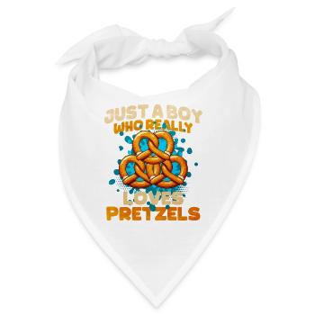 Bretzel Pretzel-Design mit Spruch - Bandana - Weiß - Vorne
