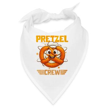 Bretzel Pretzel Bäcker mit Lächeln - Bandana - Weiß - Vorne