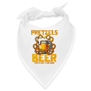 Pretzel Bier Liebe Design - Bandana - Weiß - Vorne