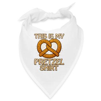 Pretzel Motiv Shirt für Genießer Bretzel - Bandana - Weiß - Vorne