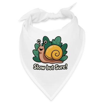 Skurrile Schnecke mit Phrase - Bandana - Weiß - Vorne