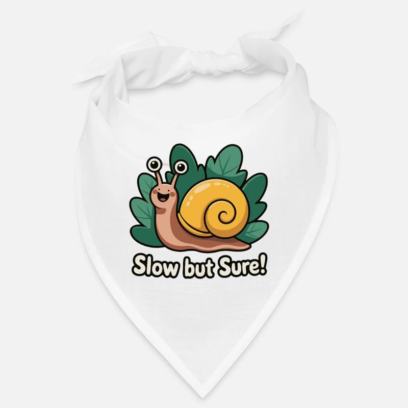 Whimsical Snail with Phrase Bandana