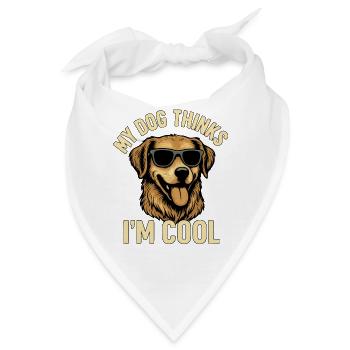 Lässiger Hund mit Sonnenbrille Design - Bandana - Weiß - Vorne