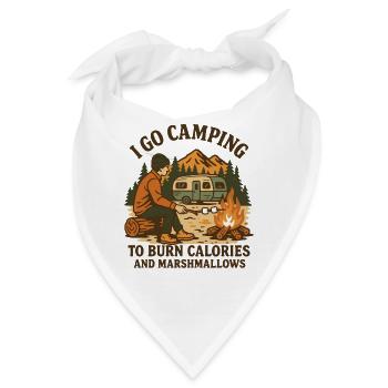 Zelten für Marshmallows lustiges Camping Design - Bandana - Weiß - Vorne