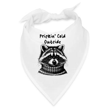 Frickin Cold Outside Waschbär - Bandana - Weiß - Vorne