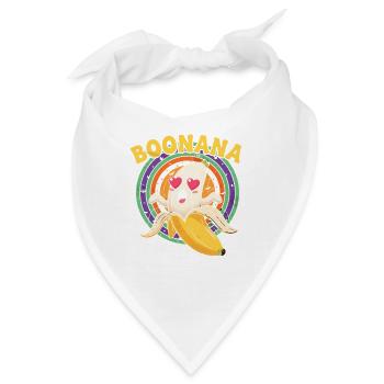 Bananenpizza mit Herzaugen - Bandana - Weiß - Vorne
