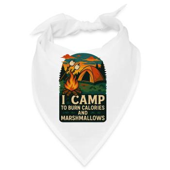 Ich Zelte, Um Kalorien Und Marshmallows verbrennen - Bandana - Weiß - Vorne