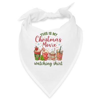 Weihnachtlicher Filmabend-Shirt - Bandana - Weiß - Vorne