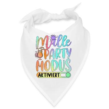 Malle Party Modus Aktiviert - Bandana - Weiß - Vorne