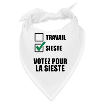 Stimmen Sie für das Humor Office Nap ab - Bandana - Weiß - Vorne