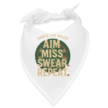 Aim Miss Swear Wiederholung - Bandana - Weiß - Vorne