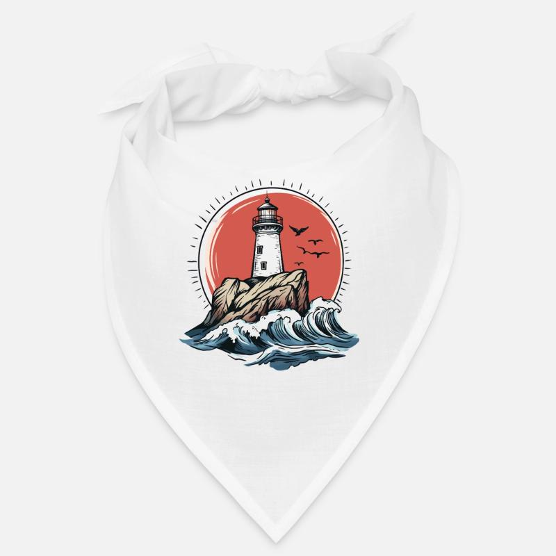 Lighthouse on rocky coast Bandana