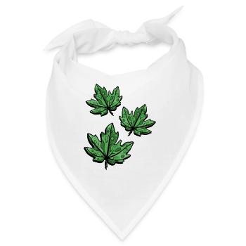 Blatt Herbstlich Ahorn - Bandana - Weiß - Vorne