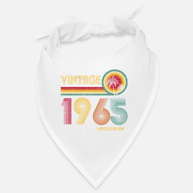 Retro 70s Gradient Number Design - Bandana - white
