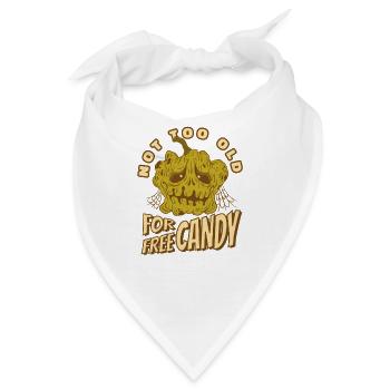 Lustig, nicht zu alt für Süßigkeiten-Kürbis-Halloween - Bandana - Weiß - Vorne