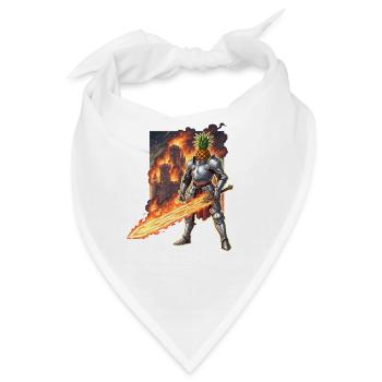 Feuriger Paladin mit Ananas Ritter - Bandana - Weiß - Vorne