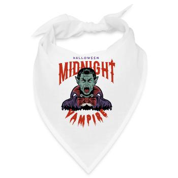 Halloween Vampir Illustration auf Shirt - Bandana - Weiß - Vorne