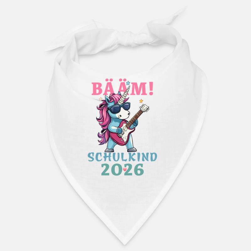 BÄÄM Schulkind 2026 Einhorn Einschulung Bandana