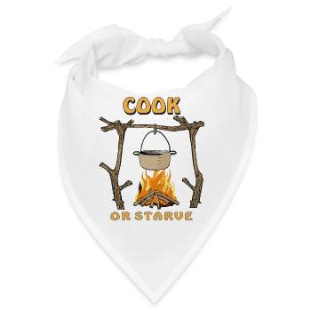 FEUERSTELLE COOK OR STARVE - Bandana - Weiß - Vorne