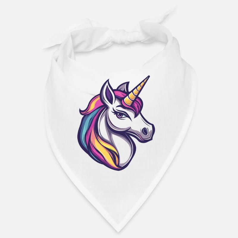 Bunter Einhorn Kopf Illustration Bandana