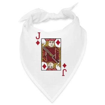 Bube Karte Karo - Bandana - Weiß - Vorne