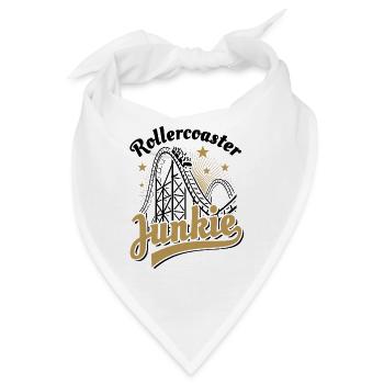 Rollercoaster Junkie - Achterbahn - Looping - Bandana - Weiß - Vorne