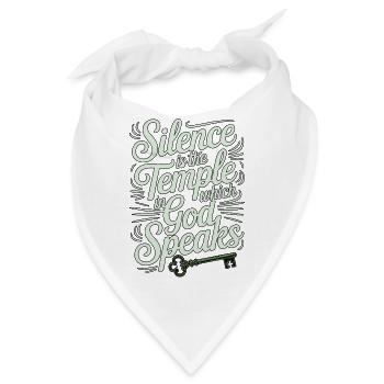 Silence – God Speaks Design - Bandana - Weiß - Vorne