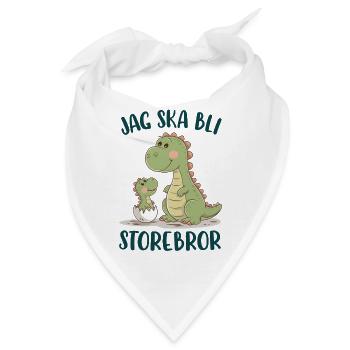 Großer Bruder, ich werde ein großer Bruder - Dinosaurier - Bandana - Weiß - Vorne