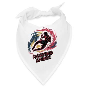 Dynamisches Kampfsport-Kampfgeist-Design - Bandana - Weiß - Vorne
