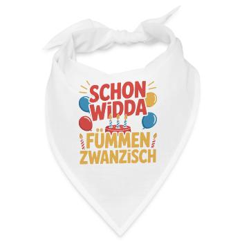 Schon Widda Fümmen Zwanzisch 50. Geburtstag - Bandana - Weiß - Vorne