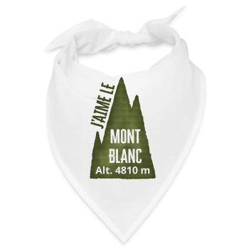 Ich mag den MONT BLANC auf 4810 m Höhe - Bandana - Weiß - Vorne