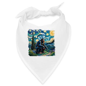 Sternennacht Bigfoot-Szene - Bandana - Weiß - Vorne