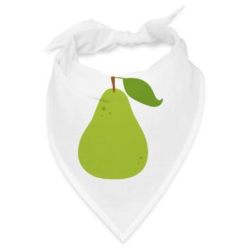 Lebendige grüne Birne Illustration - Bandana - Weiß - Vorne