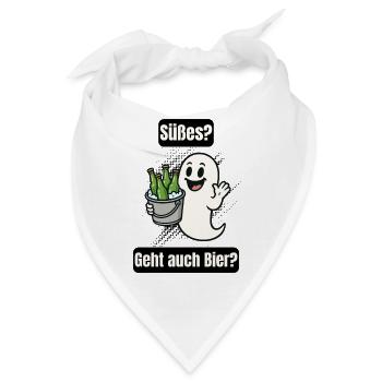 Süßer Geist mit Bier - Bandana - Weiß - Vorne
