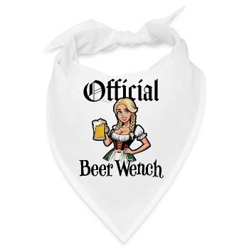 Offizielle Bierfrau - Bandana - Weiß - Vorne