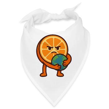 Der orangefarbene Protektor - Bandana - Weiß - Vorne