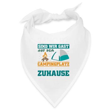 Camper Camping Wohnwagen Spruch - Bandana - Weiß - Vorne