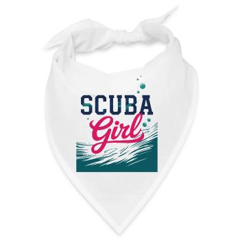 Scuba Girl Tauch-Design - Bandana - Weiß - Vorne