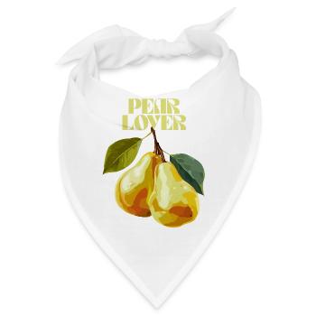 Birnenliebhaber Botanische Illustration - Bandana - Weiß - Vorne